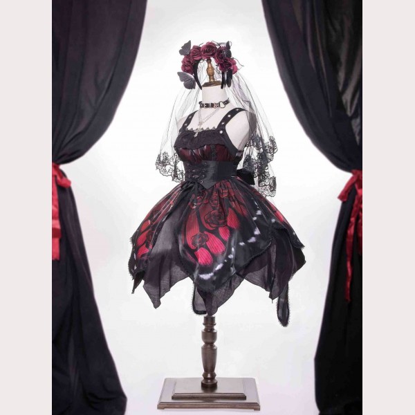 Butterfly Effect Series Blood Rose Gothic Lolita JSK / SK by Star